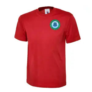coastlands red pe t shirt
